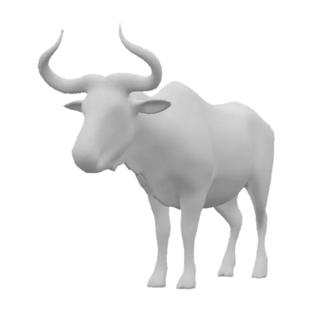 3D model for realistic wildebeest 
