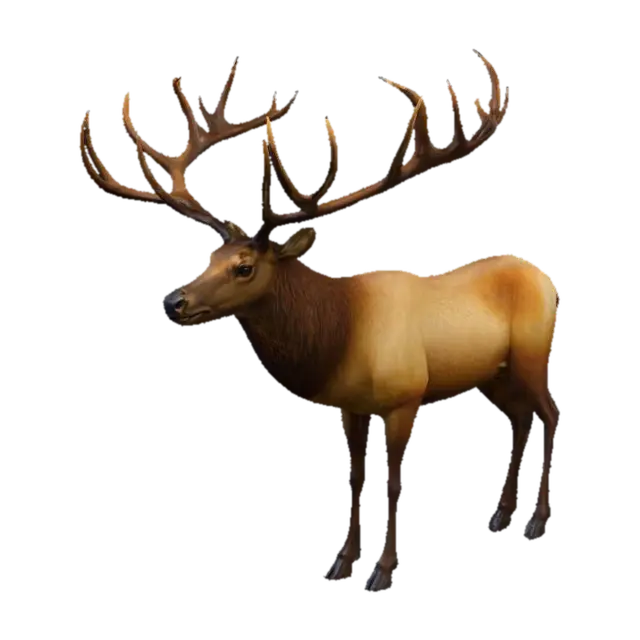 realistic elk - Deer 3D model, vytvořený pomocí AI