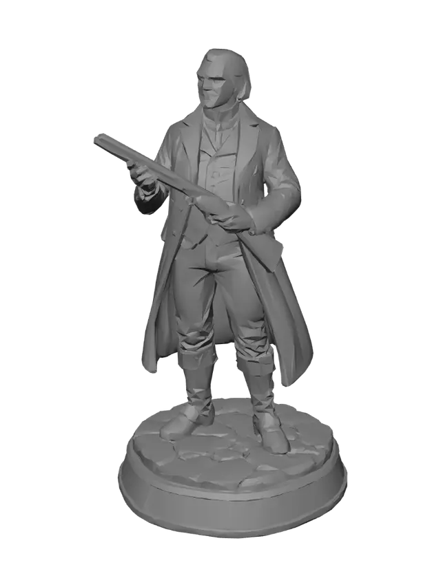 3D model for Gunslinger on the Cobblestone Pedestal