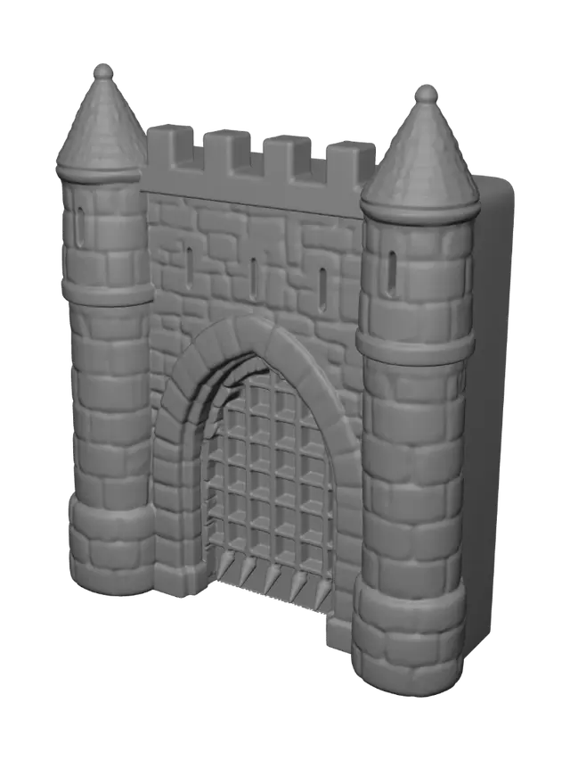 3D model for Twin-Towered Castle Gate
