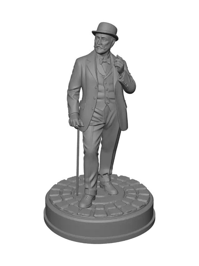 3D model for The Dapper Gentleman with Cane