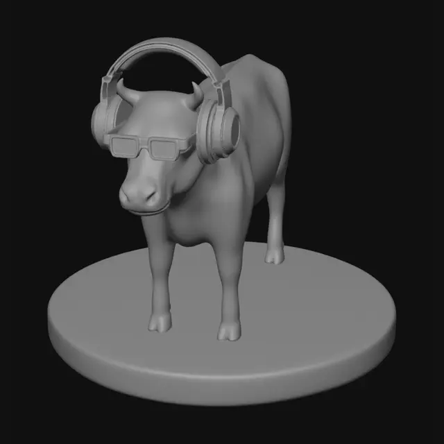 3D model for Neon DJ Bull