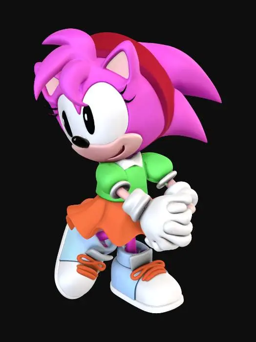3D model for Amy Rose in Action