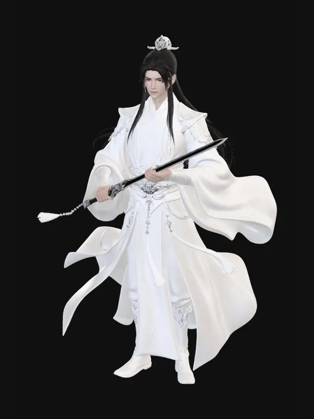 3D model for White Robed Swordsman