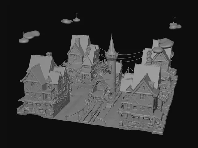 3D model for Stadtor mit hängebrücke