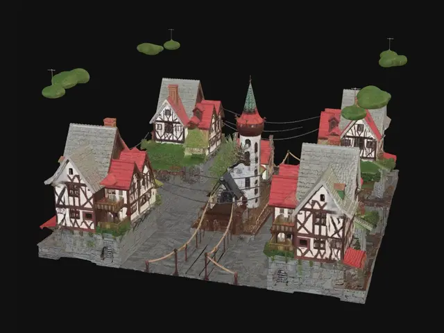 3D model for Stadtor mit hängebrücke