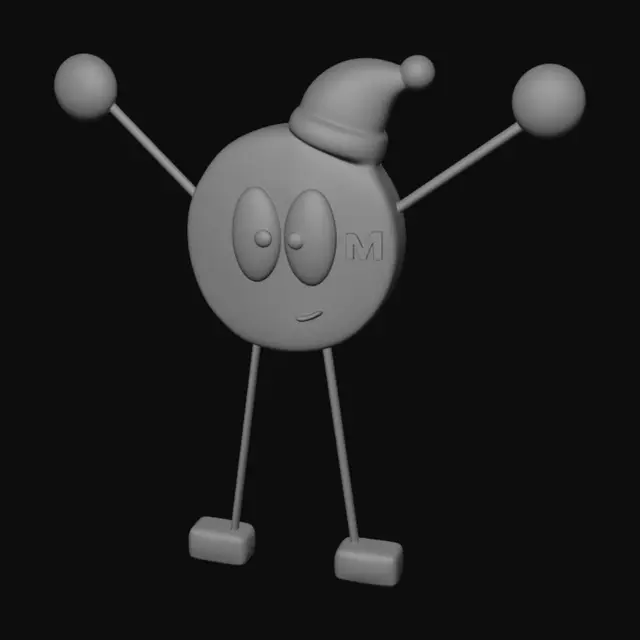 3D model for Green Santa Ball