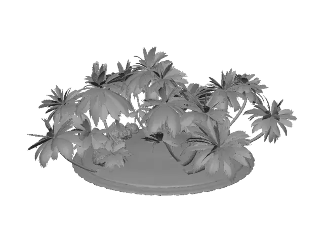 3D model for Small island with beautiful beach