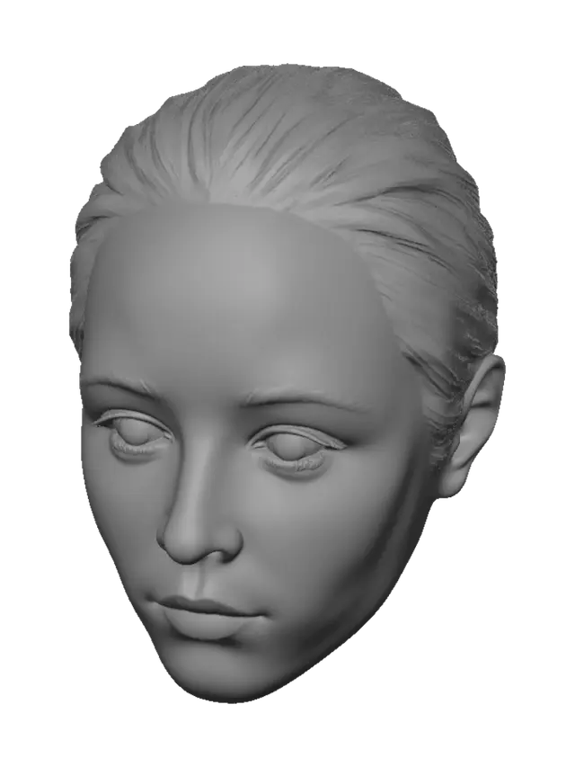 3D model for Isolated face portrait