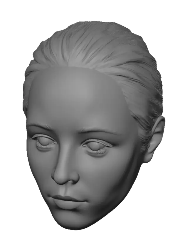 3D model for Isolated face portrait