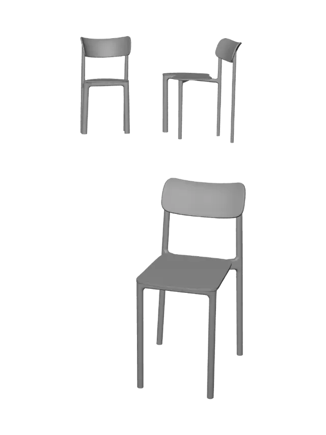 3D model for Silla Multifuncional Dimensiones