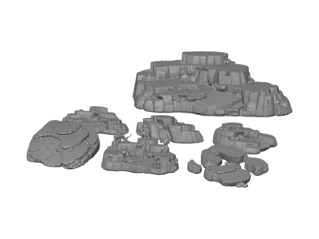 3D model for Rocky Battlefield Base