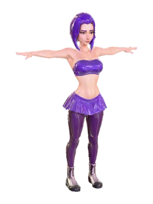 Animated Beach Pose - Titans 3D model, vytvořený pomocí AI