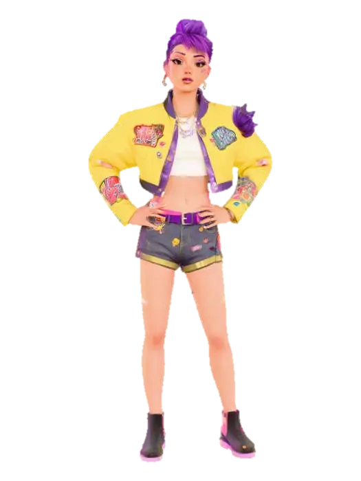 Cyber Style Icon - Kpop 3D model, vytvořený pomocí AI