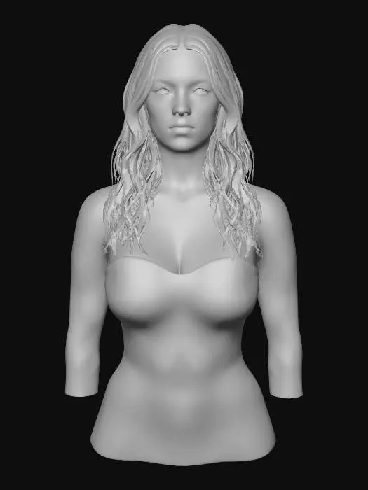 3D model for Blonde Sweeney in Purple