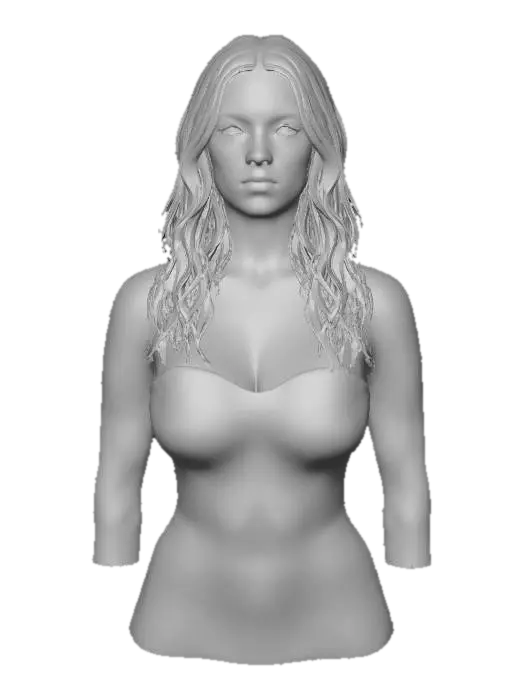 3D model for Blonde Sweeney in Purple