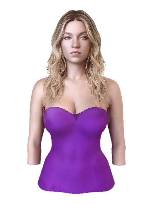3D model for Blonde Sweeney in Purple