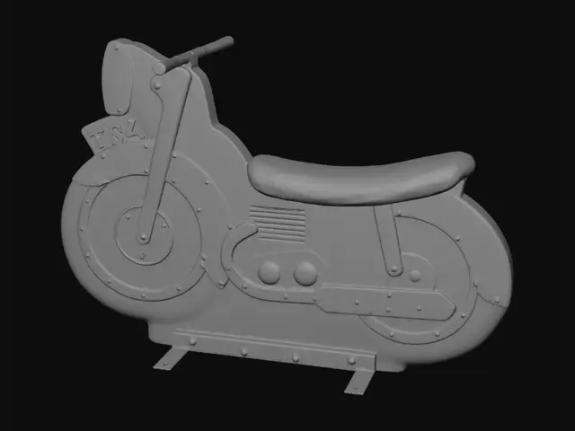 3D model for Vintage Tin Motorcycle Cutout