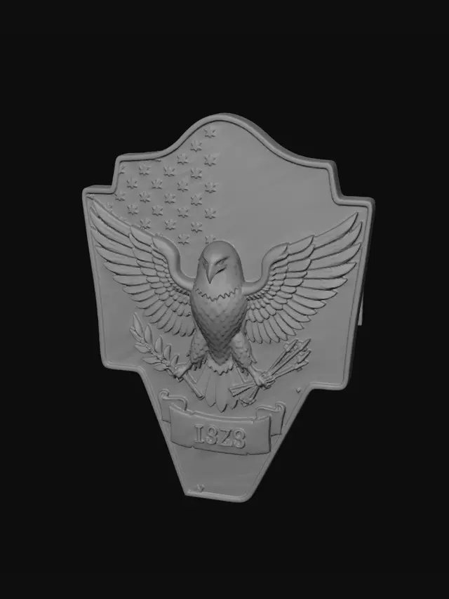 3D model for American Eagle Shield 1928