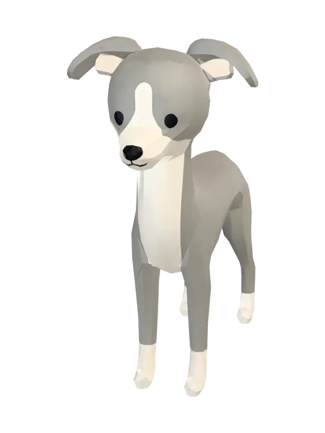Pastel Puppy - Corgi 3D model, vytvořený pomocí AI