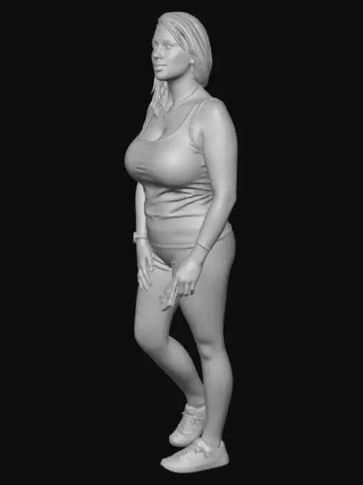 3D model for Portrait of a Woman in a Pink Tank Top