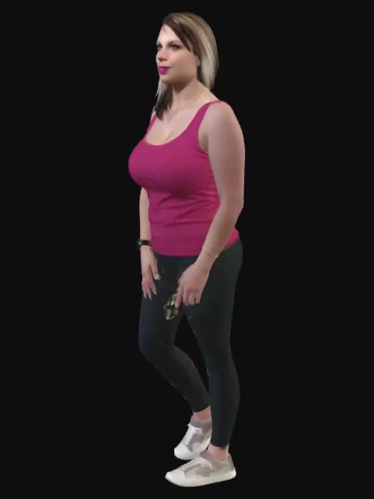 3D model for Portrait of a Woman in a Pink Tank Top