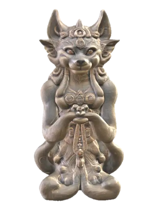 Ancient Kami Statue - Statues 3D model, vytvořený pomocí AI