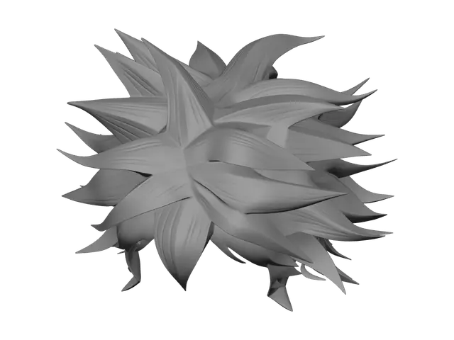 3D model for Low-Poly Anime Boy Hair