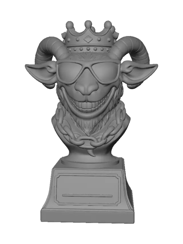 3D model for Golden GOAT Trophy