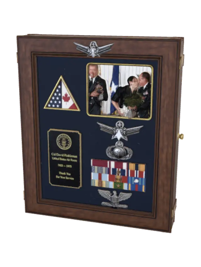 Col Finkleman AF Shadow Box 3D - Flags 3D-model, gegenereerd door AI