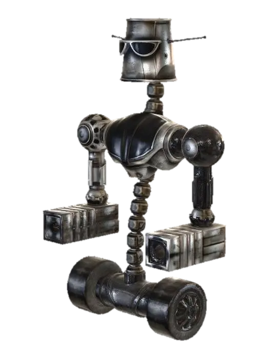 Bucket Head - Bolts 3D model, vytvořený pomocí AI