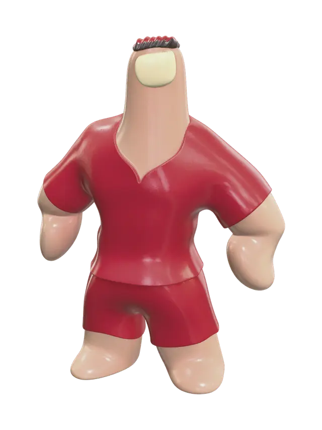 Weathered Thumb Spy Kids 3D model, vytvořený pomocí AI