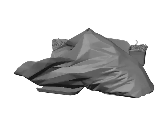 3D model for Green beans in a plastic bag