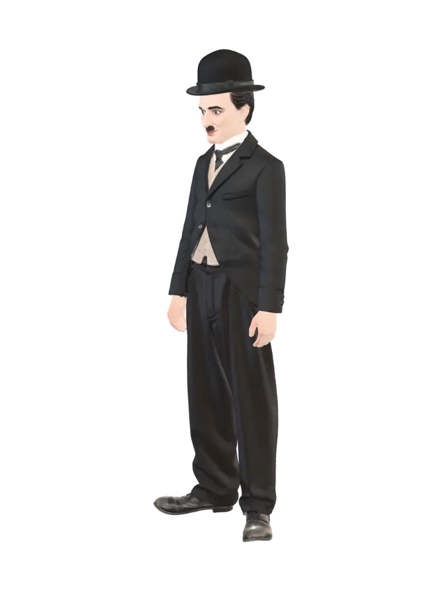 CINE MUDO - Gentleman 3D model, vytvořený pomocí AI