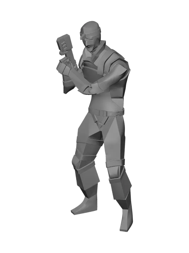 3D model for Realistic Ps1 Character