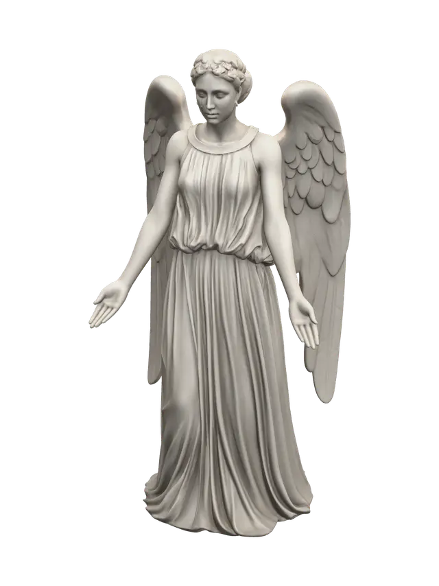 Low-Poly Weepingangel - Angels 3D model, vytvořený pomocí AI