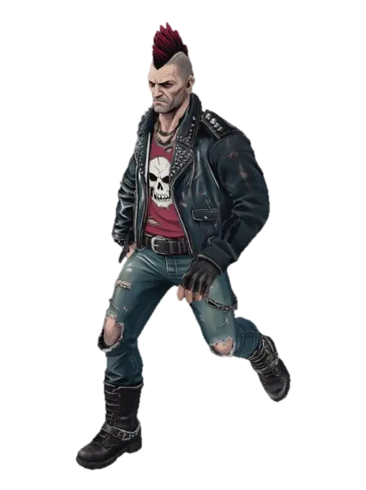 Modello 3D Mohawk Maverick, generato dall’IA