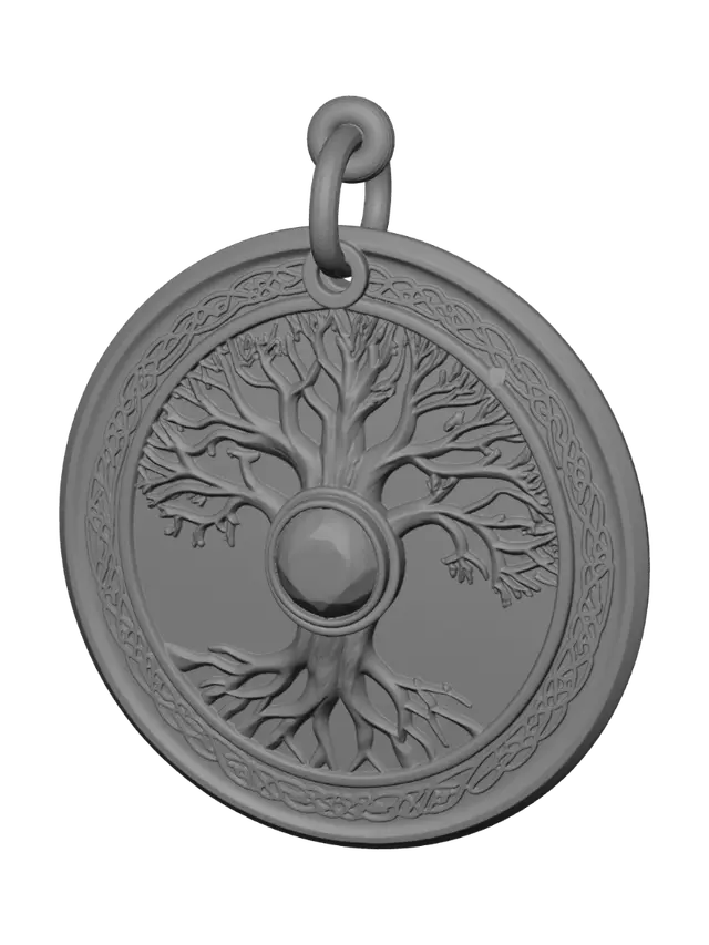 3D model for Emerald Tree of Life Pendant