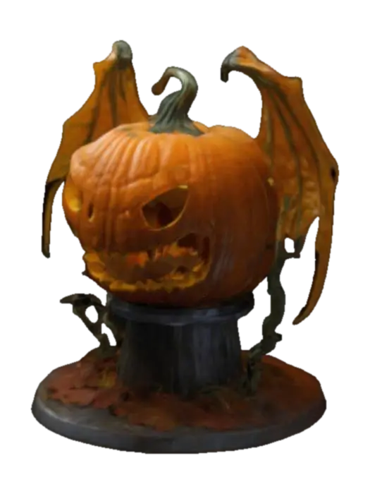 gargoyle, happy jack o lantern gargoyle - Gentileschi 3D model, vytvořený pomocí AI