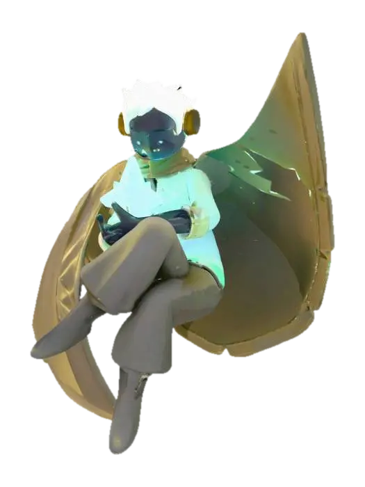 The Wanderer 3D model, vytvořený pomocí AI