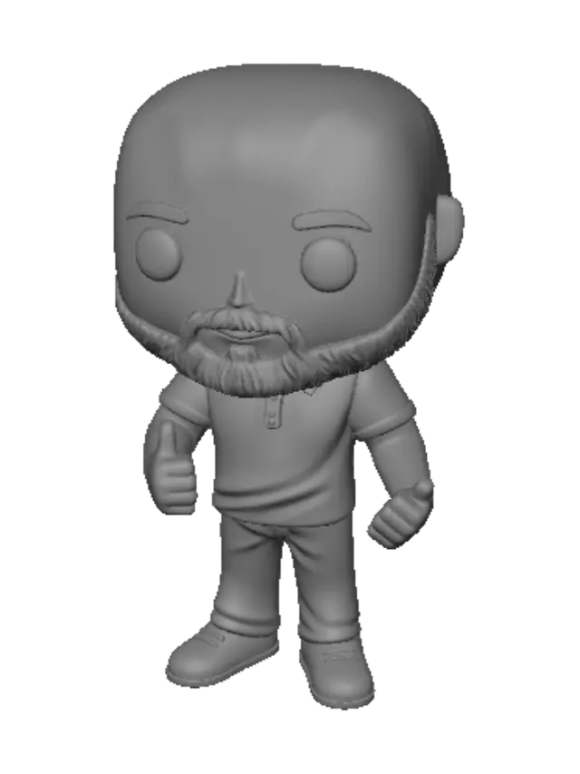 3D model for Bearded Man with Thumbs Up