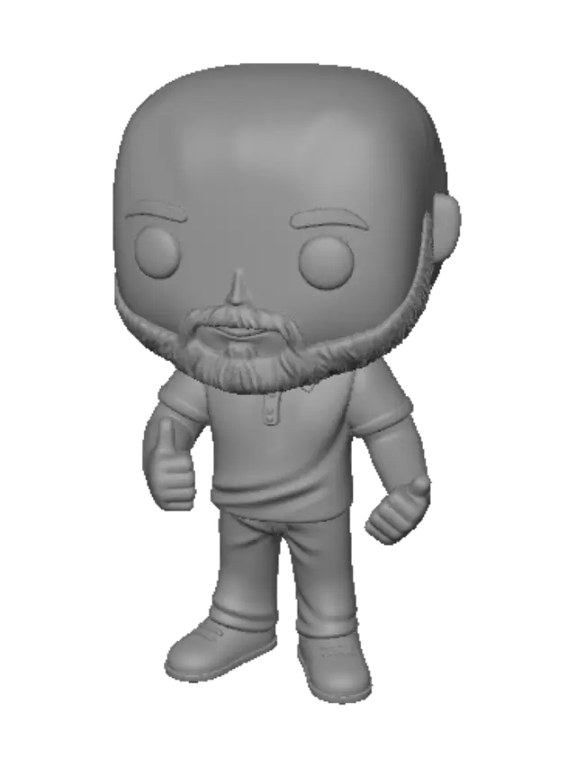3D model for Bearded Man with Thumbs Up