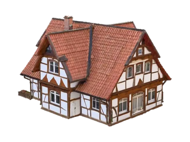 Cottage Charm - Country 3D model, vytvořený pomocí AI