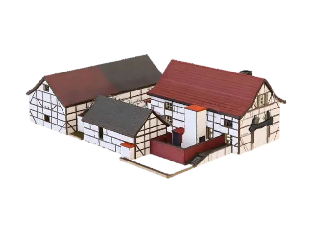 Homestead - Country 3D model, vytvořený pomocí AI