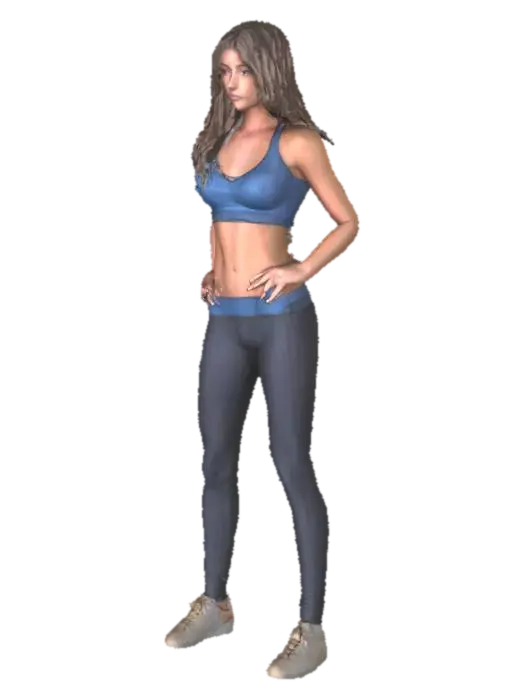 Fitness Vibes - Workout 3D model, vytvořený pomocí AI