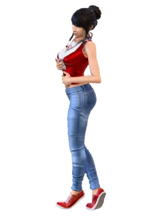 Red Top Style 3D model, vytvořený pomocí AI