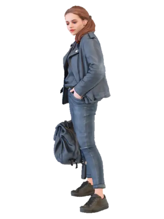 woman stands and waits - Standing 3D model, vytvořený pomocí AI
