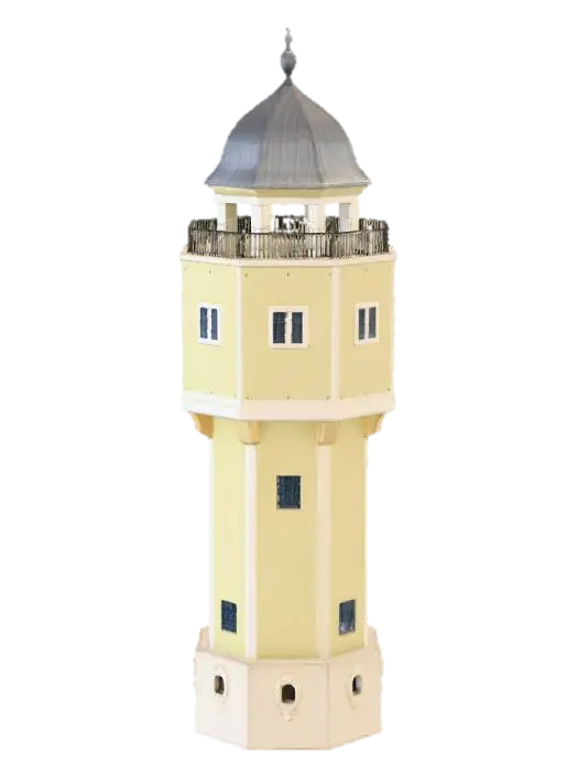 Water tower 3D model, vytvořený pomocí AI