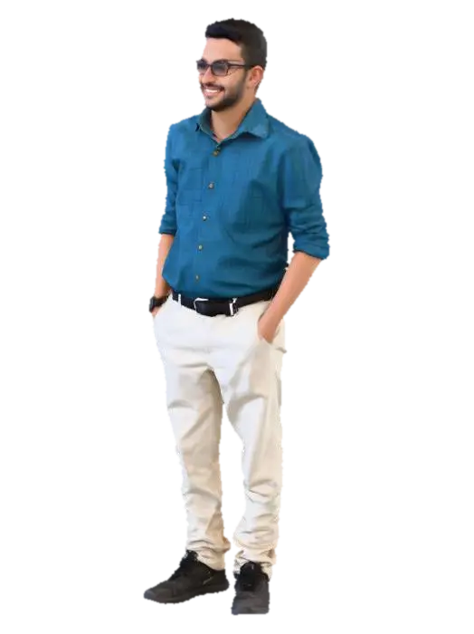 man in blue shirt - Person 3D model, vytvořený pomocí AI