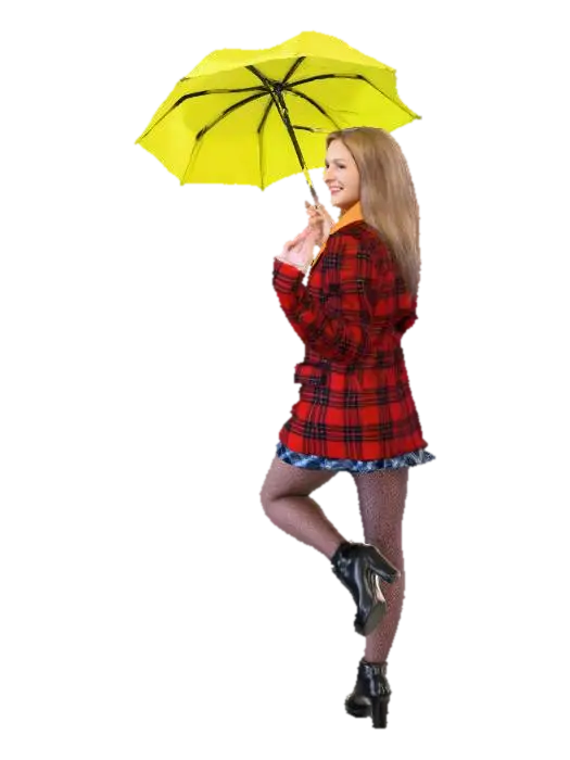 Colorful Umbrella Pose - Lifestyle 3D model, vytvořený pomocí AI